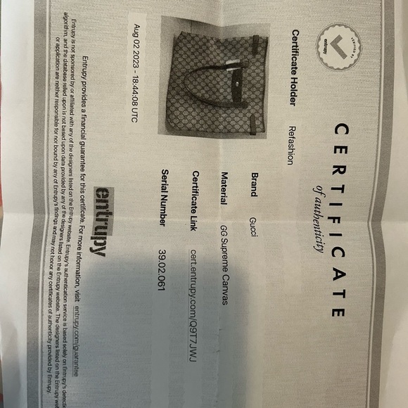 Like new, vintage, Gucci, GG supreme canvas. authentication included. - Picture 7 of 7